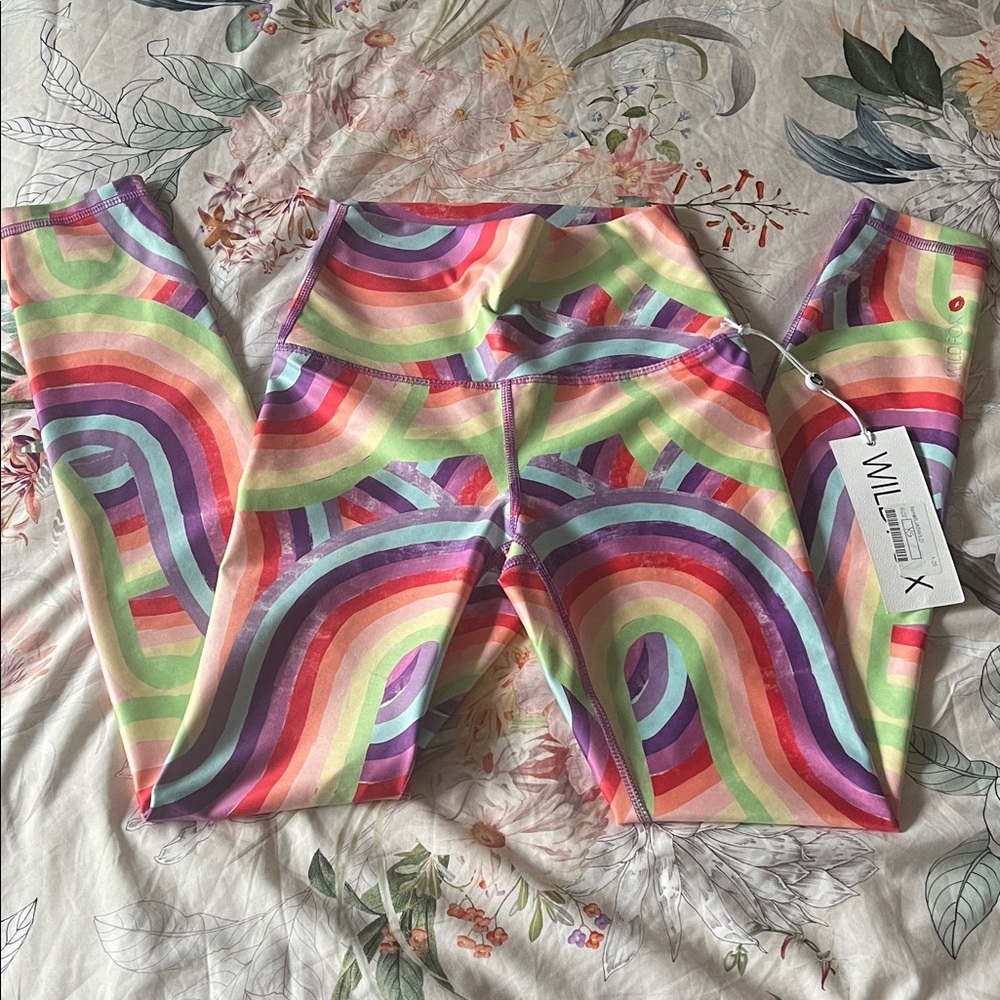 NWT Wildfox Multicolor Rainbow Leggings